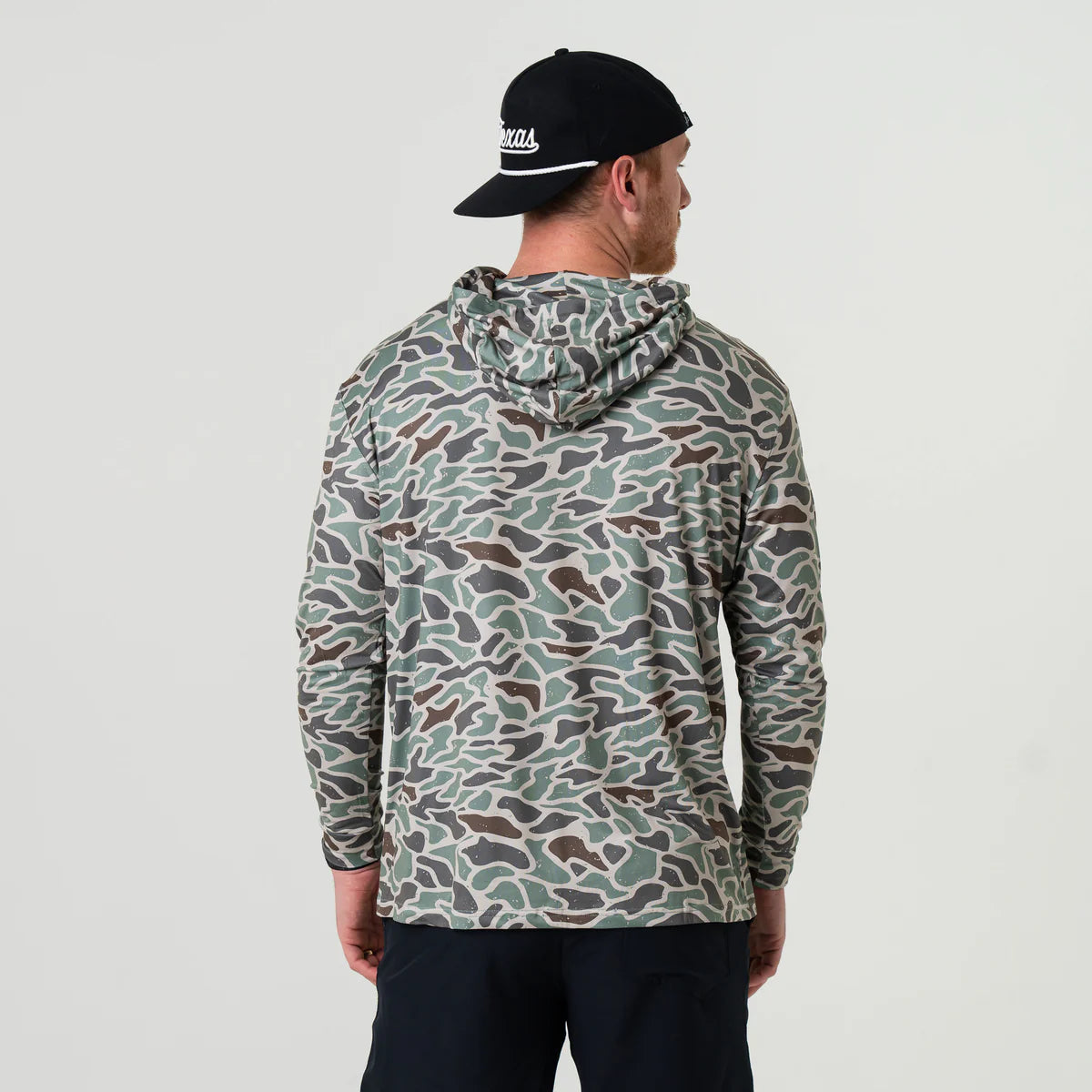 The Burlebo Performance Hoodie in Retro Duck Camo