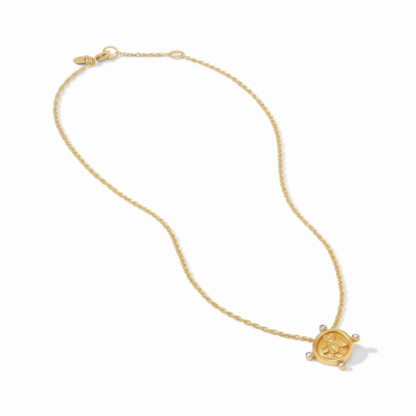 JV Bee Cameo Solitaire Necklace