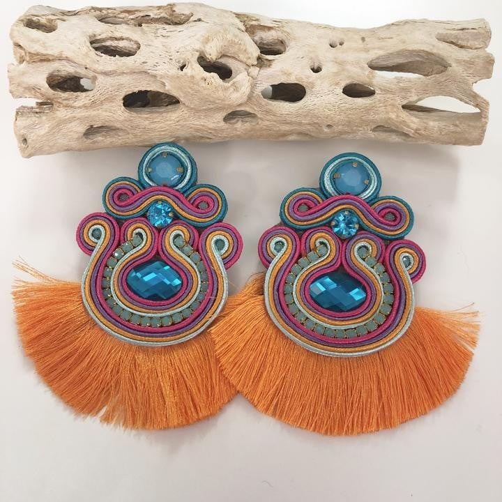The Sophia Orange Earrings