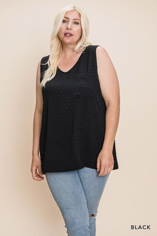 The Dot Pocket Tank in 2 Colors - All Sizes