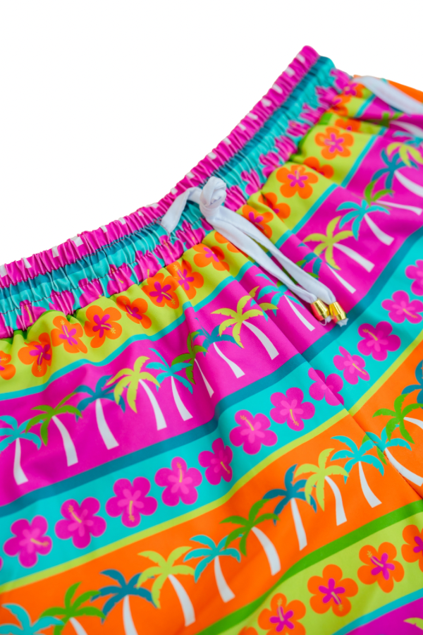 Made For Vacay Tropical Drawstring Everyday Shorts