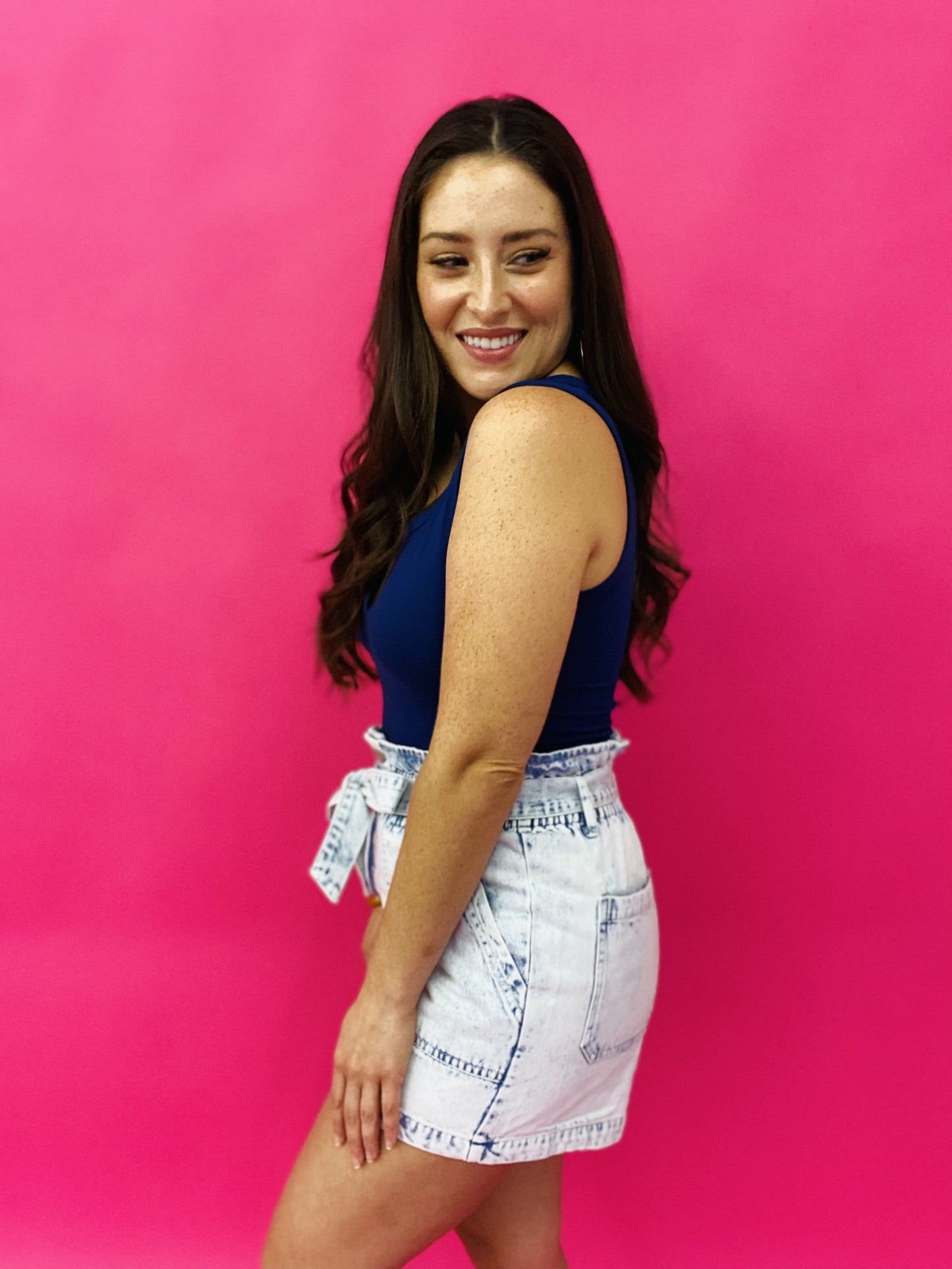 The Denim Paperbag Shorts