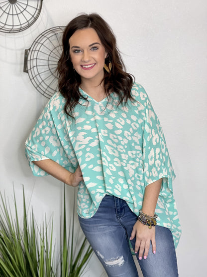 The Mint Leo Poncho Top