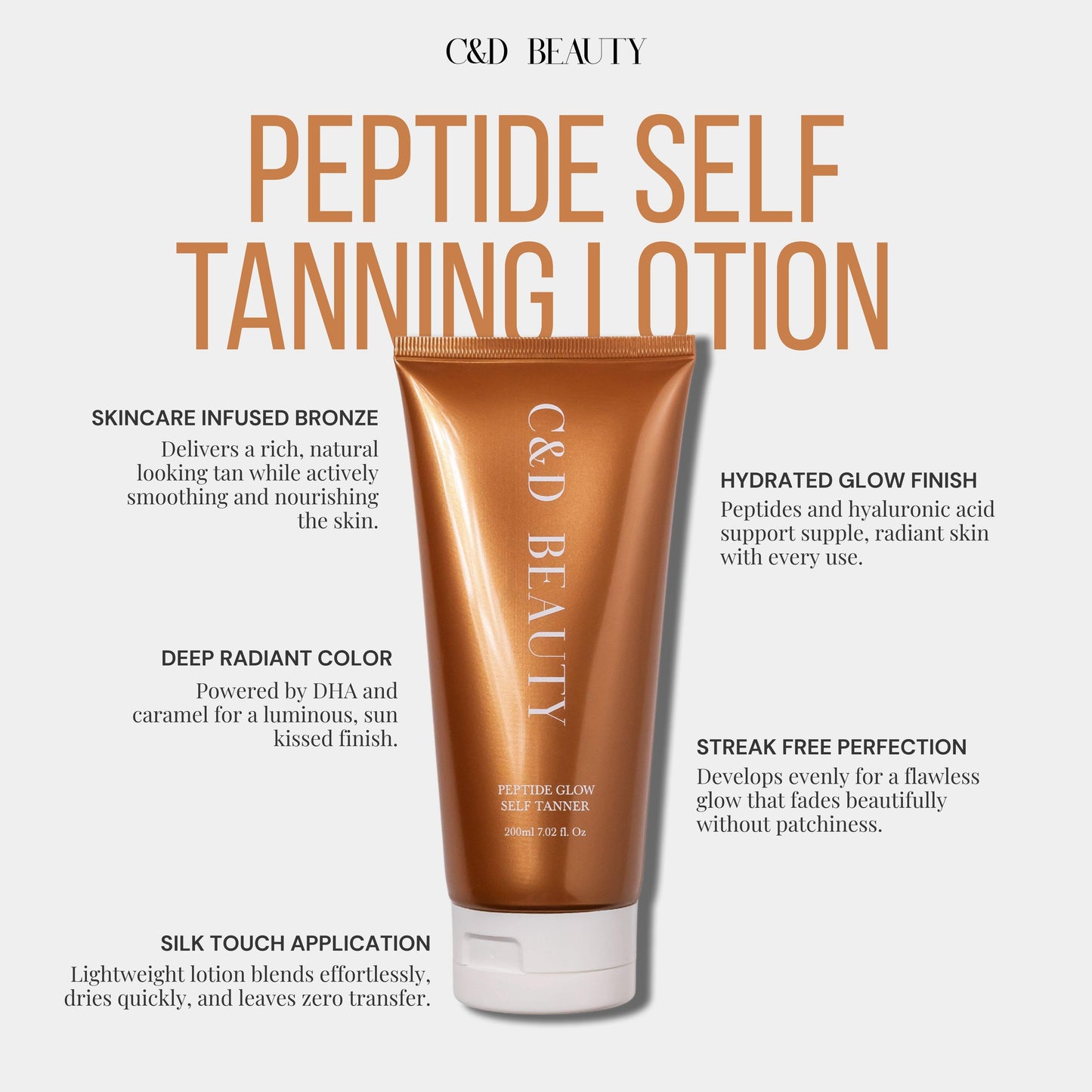 C&D Peptide Self Tanning Lotion