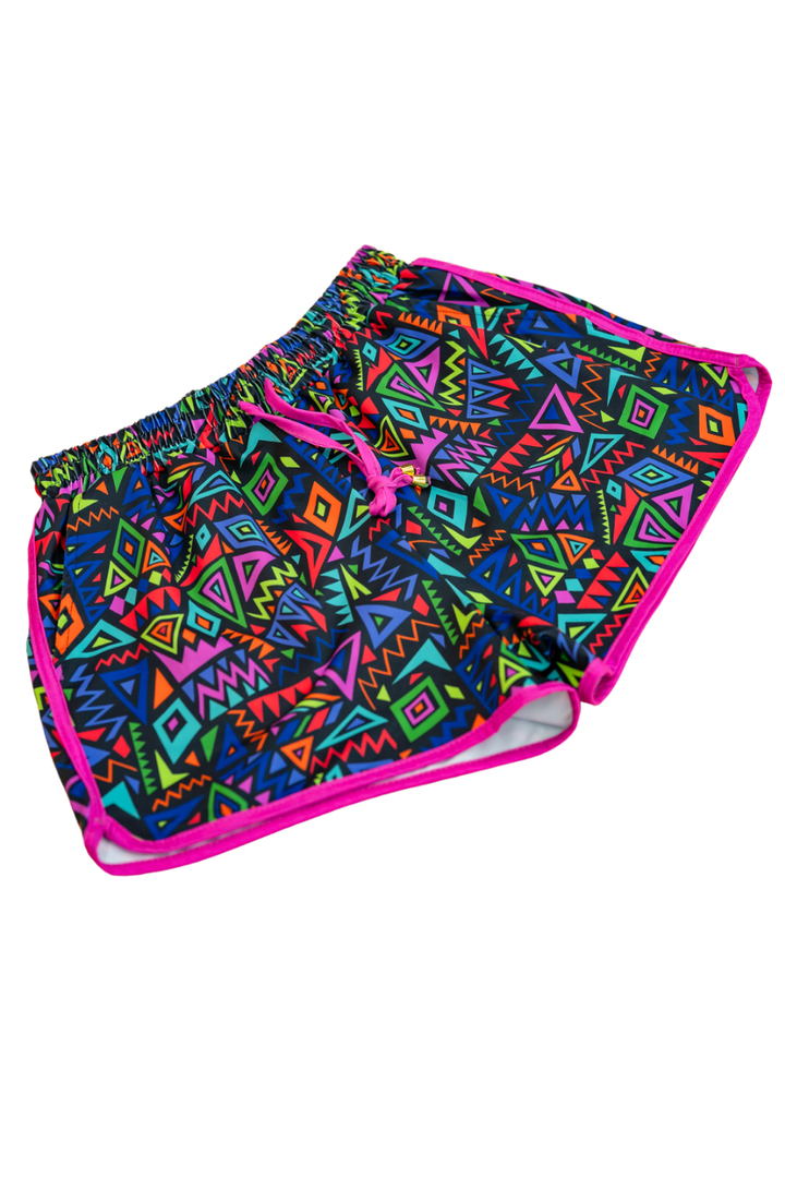 Retro Revival Drawstring Everyday Shorts