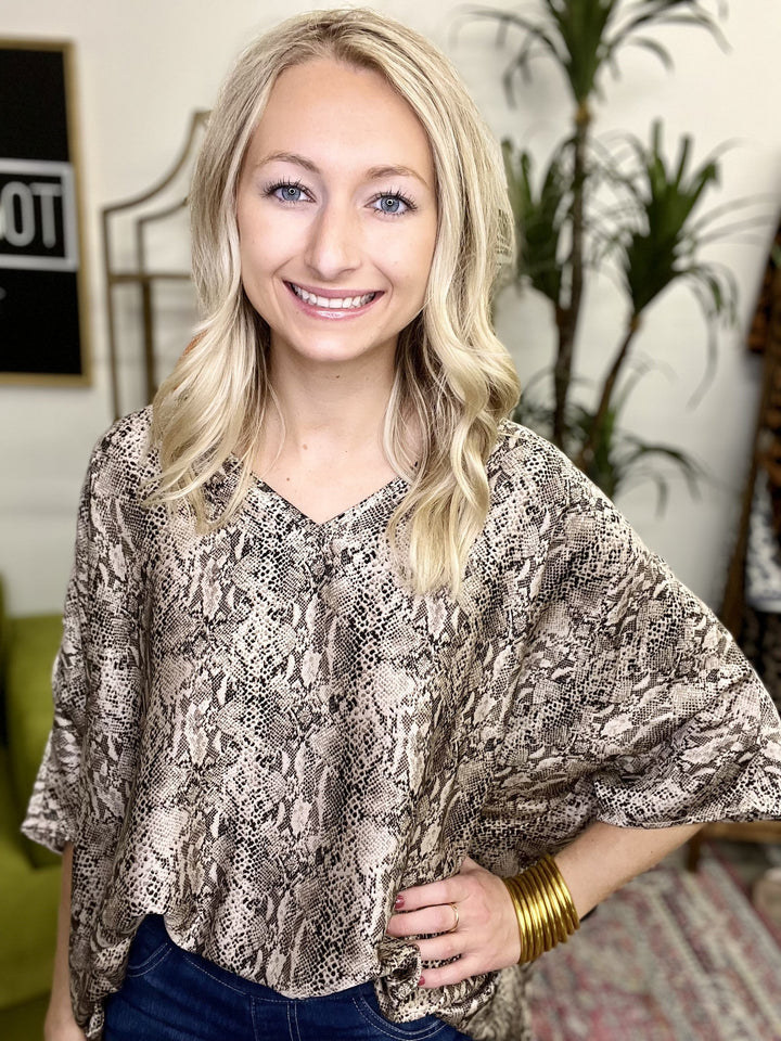 The Dr. Avery Poncho Top - AS