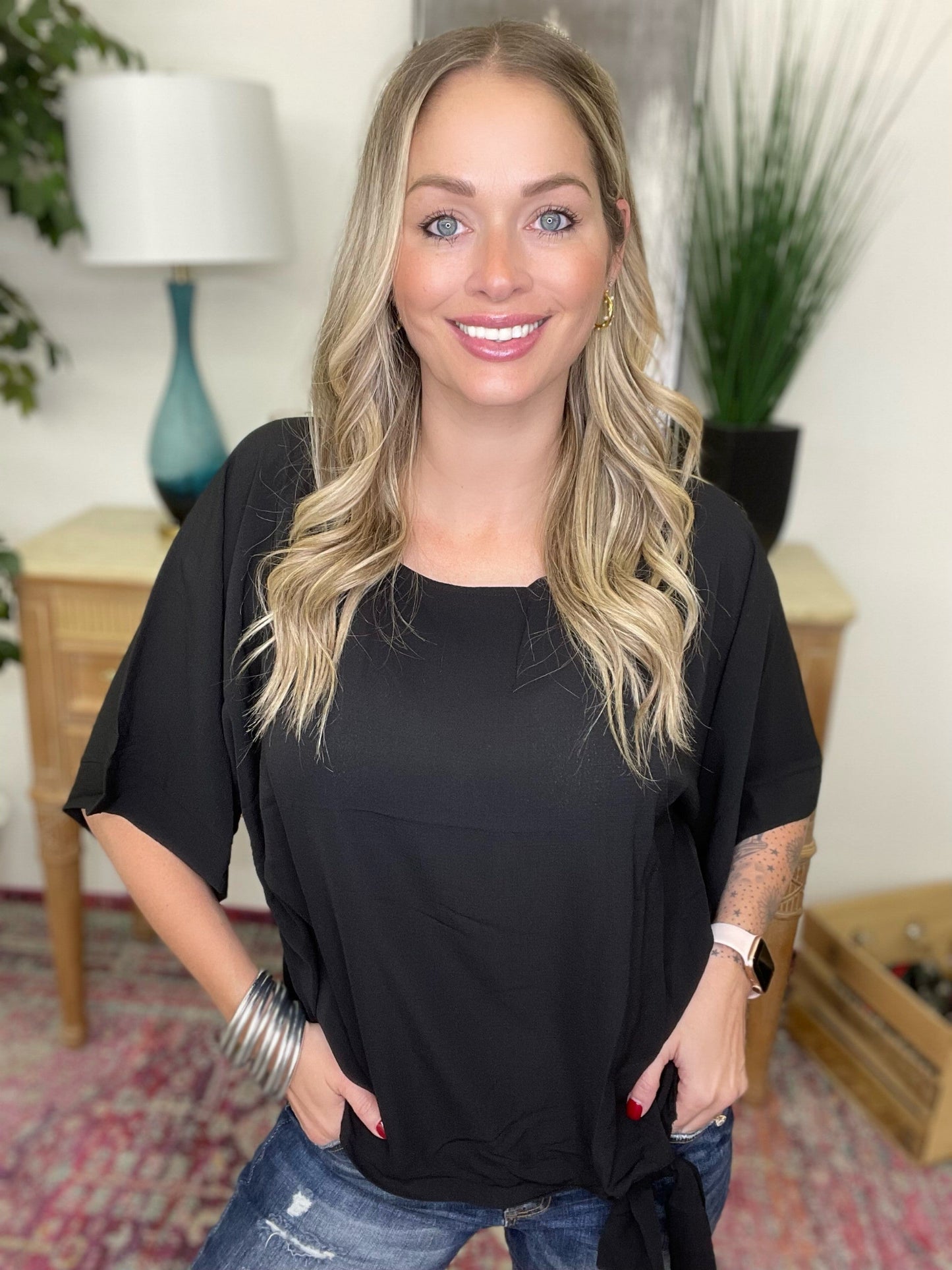 The Ribbon Tie Blouse - 4 Colors
