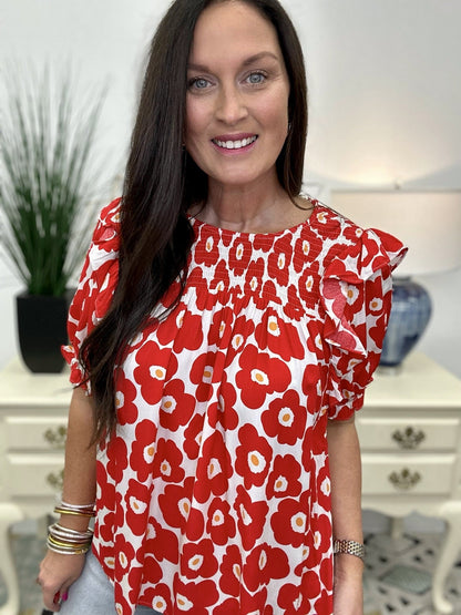 The Red Poppy Top