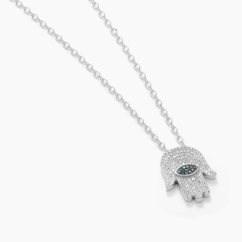 ES Vibrant Hamsa Pendant Necklace