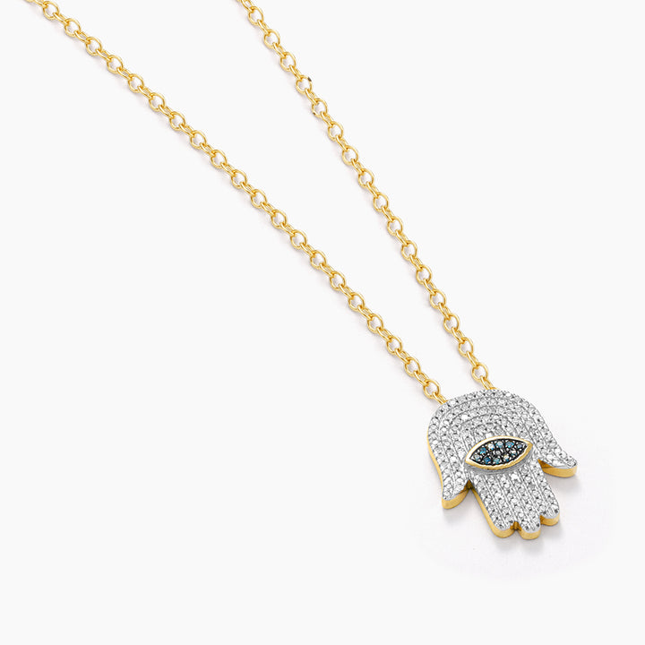 ES Vibrant Hamsa Pendant Necklace