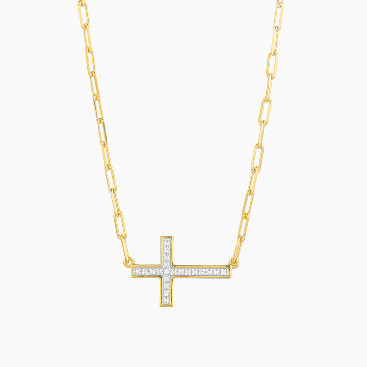 ES Keep The Faith! Cross Pendant Necklace