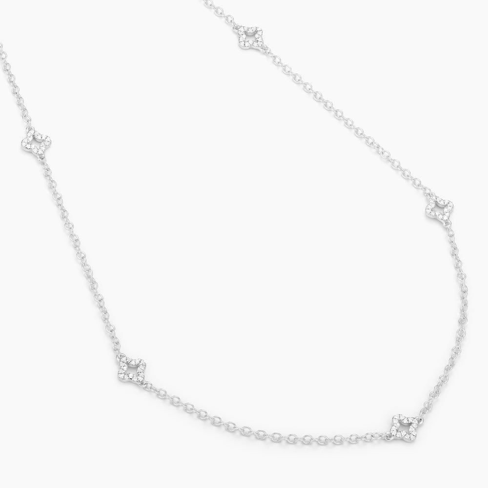 ES Diamond Station Chain Necklace