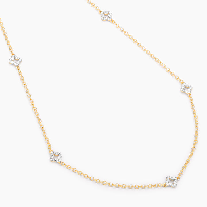 ES Diamond Station Chain Necklace