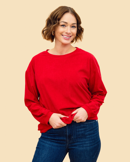 The Beck Corded Velvet Pullover-7 Colors-AS