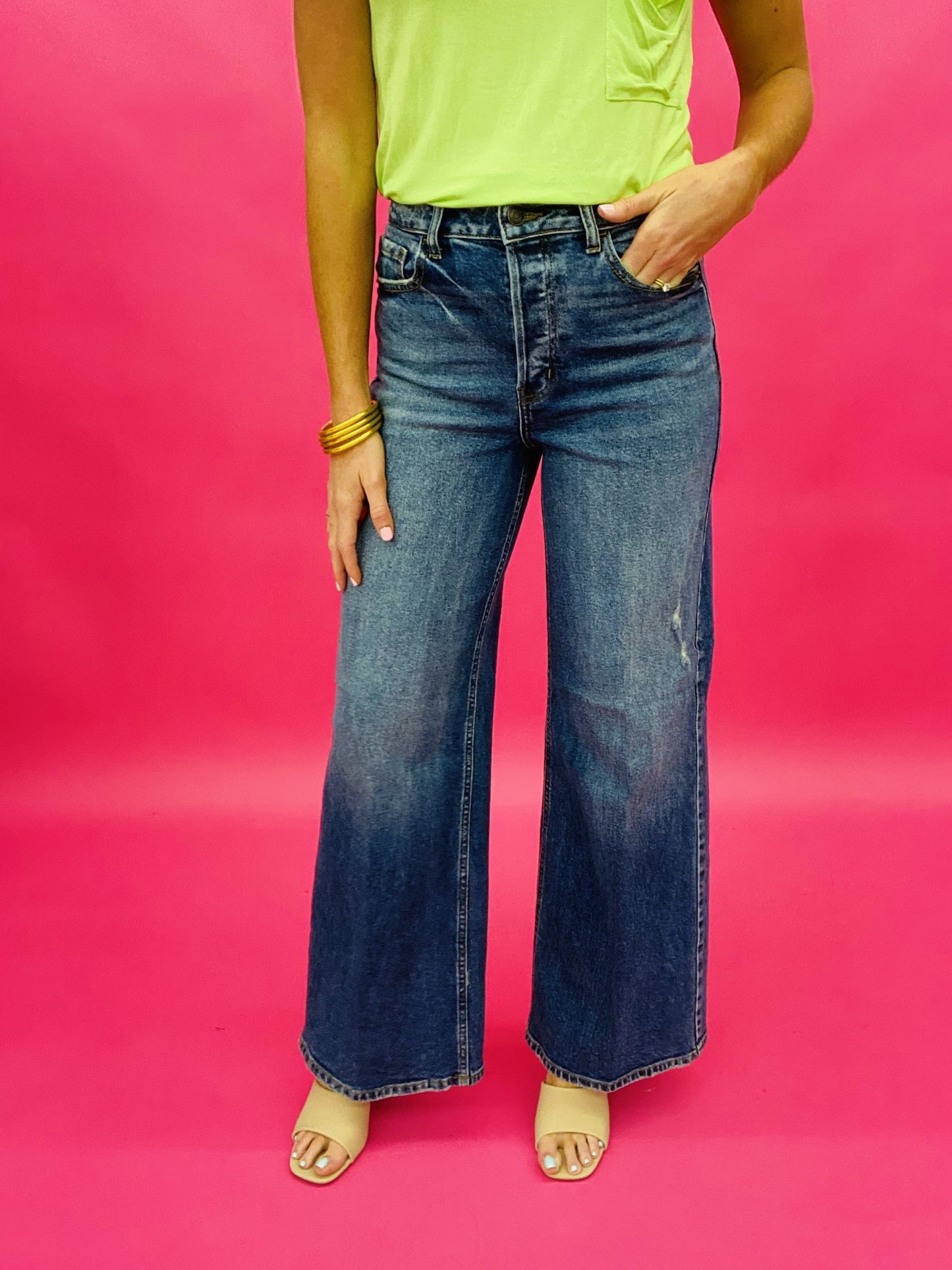 The Cello Wide Leg Jeans