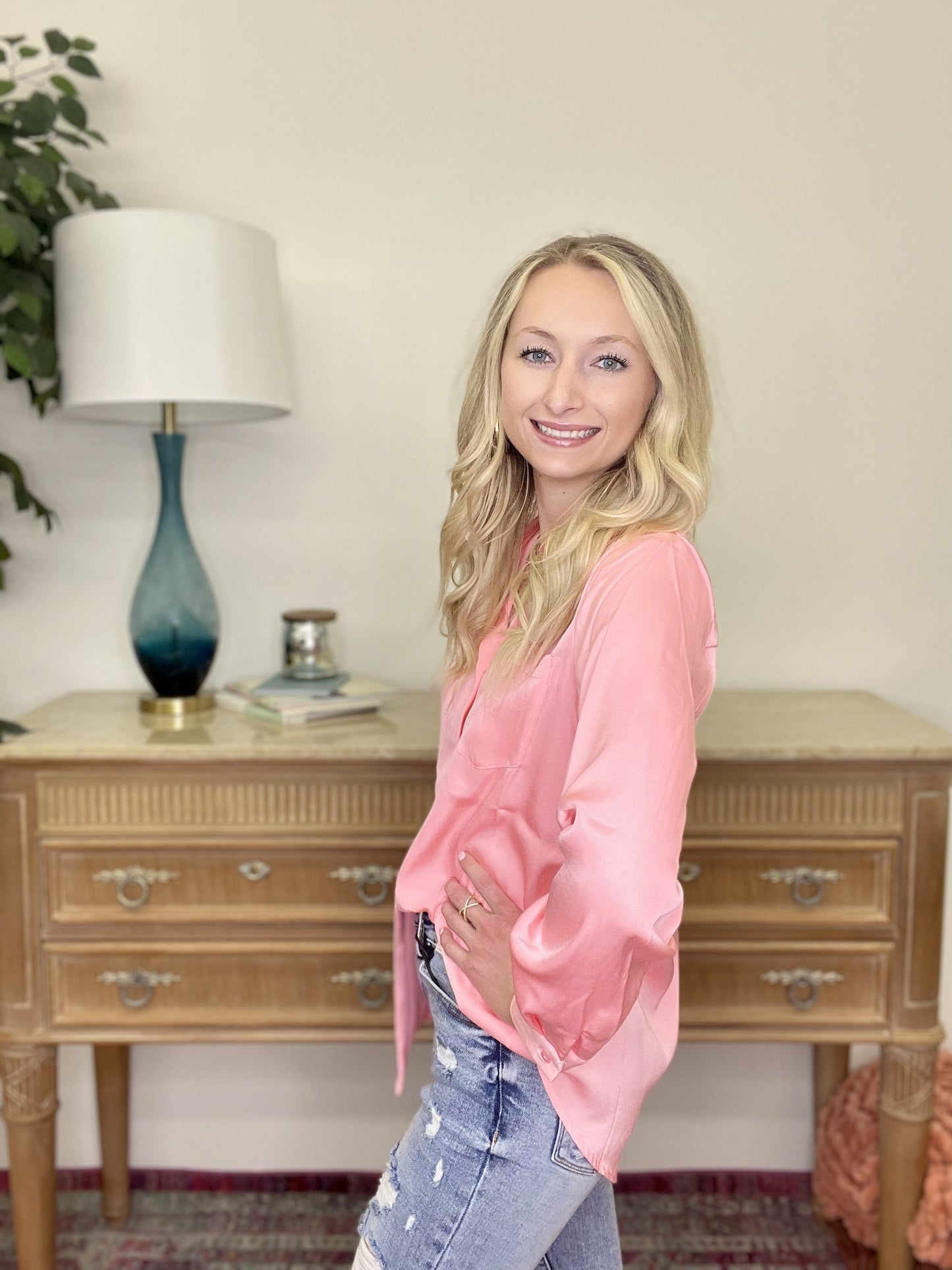 The Satin Sasha Blouse - 7 Colors