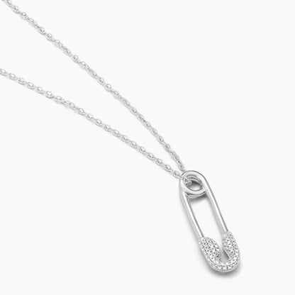 ES Safety Pin Pendant Necklace