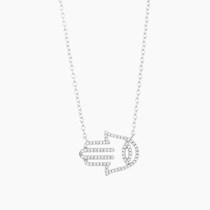 ES Hamsa Handshake Pendant Necklace