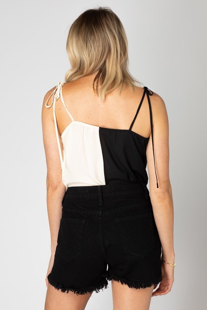 Crystal Bodysuit Blk/Ivory