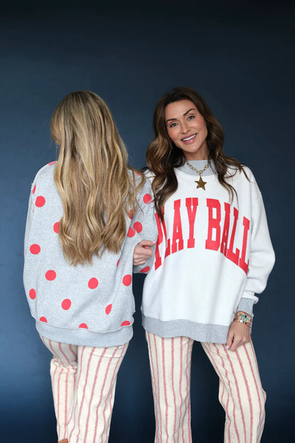 Play Ball 2-Sided Mock Sweatshirt