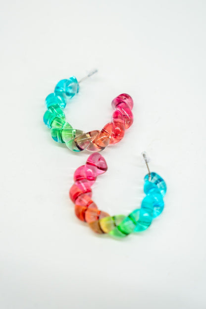 The Acrylic Twist Hoops-2 Colors