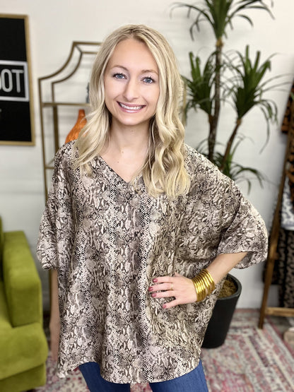 The Dr. Avery Poncho Top - AS