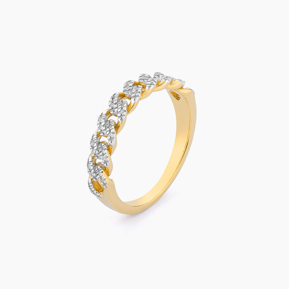 ES Close Knit Cuban Stackable Ring