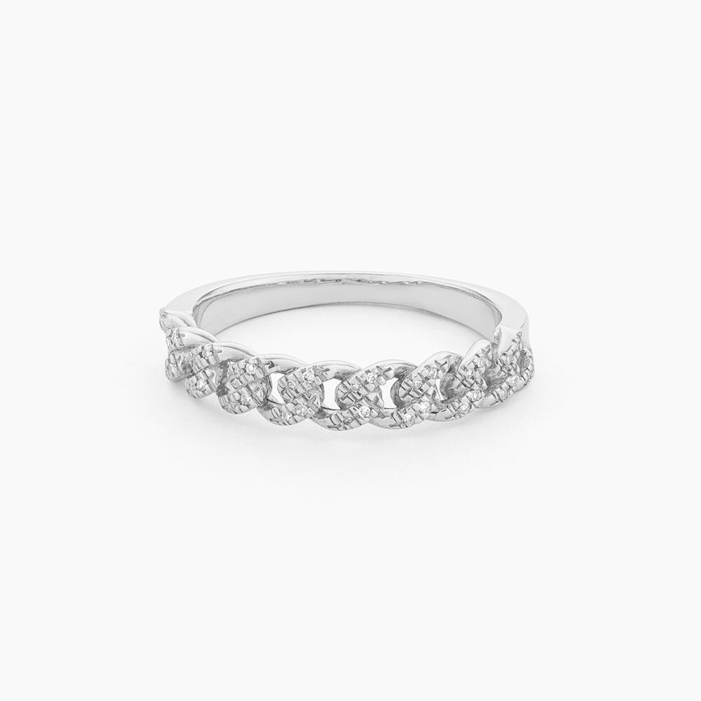 ES Close Knit Cuban Stackable Ring