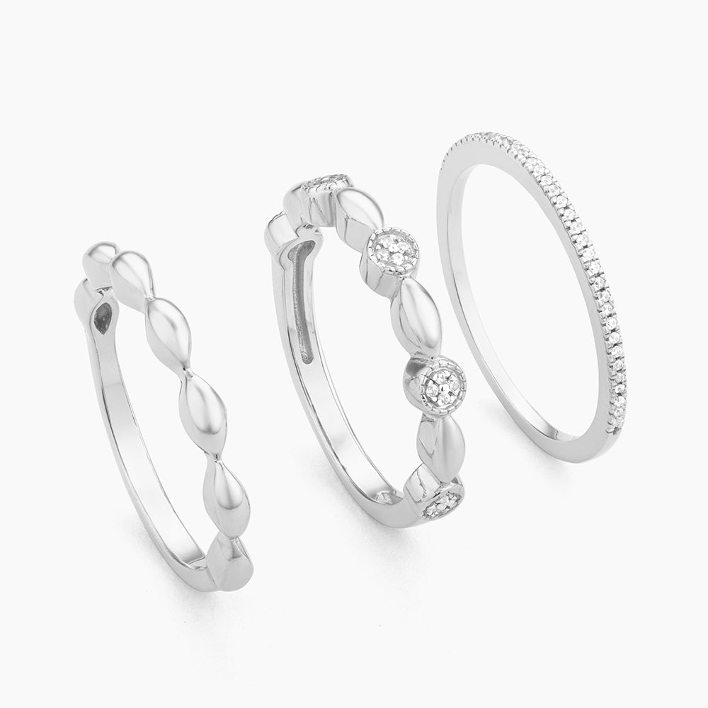 ES Round Triple Stackable Ring