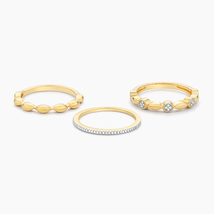 ES Round Triple Stackable Ring