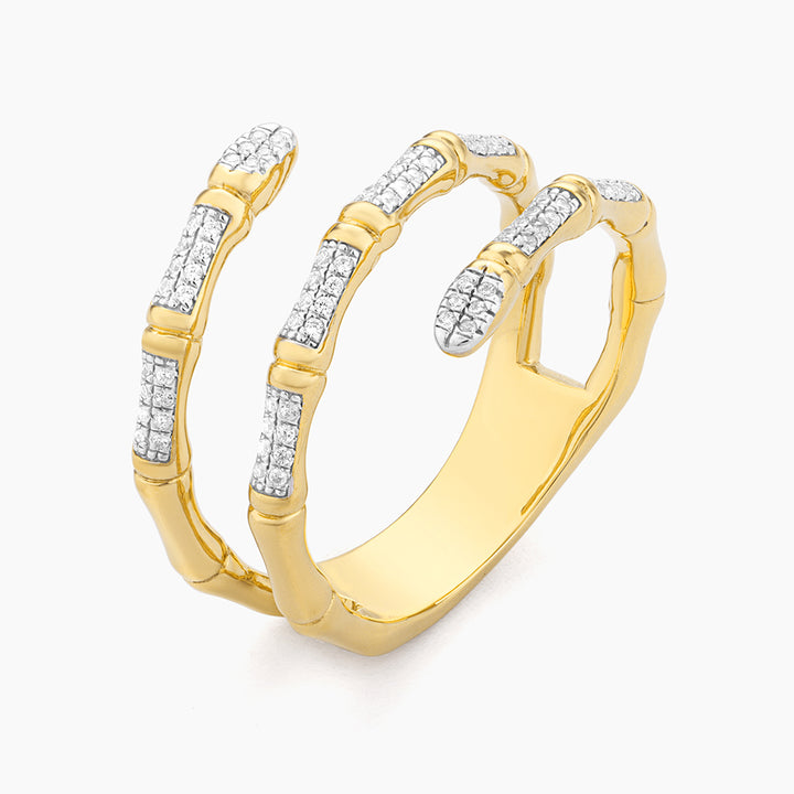ES Bamboo Twist Diamond Ring