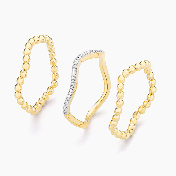ES Triple Wave Stackable Ring