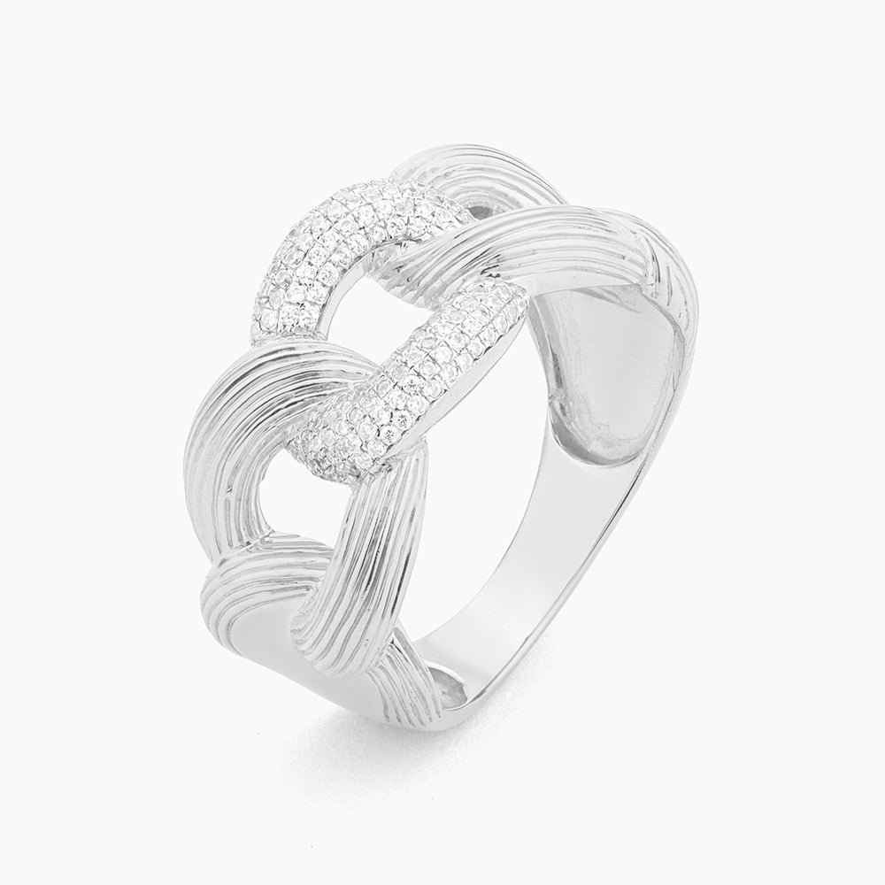 ES Love Knot Cuban Link Statement Ring
