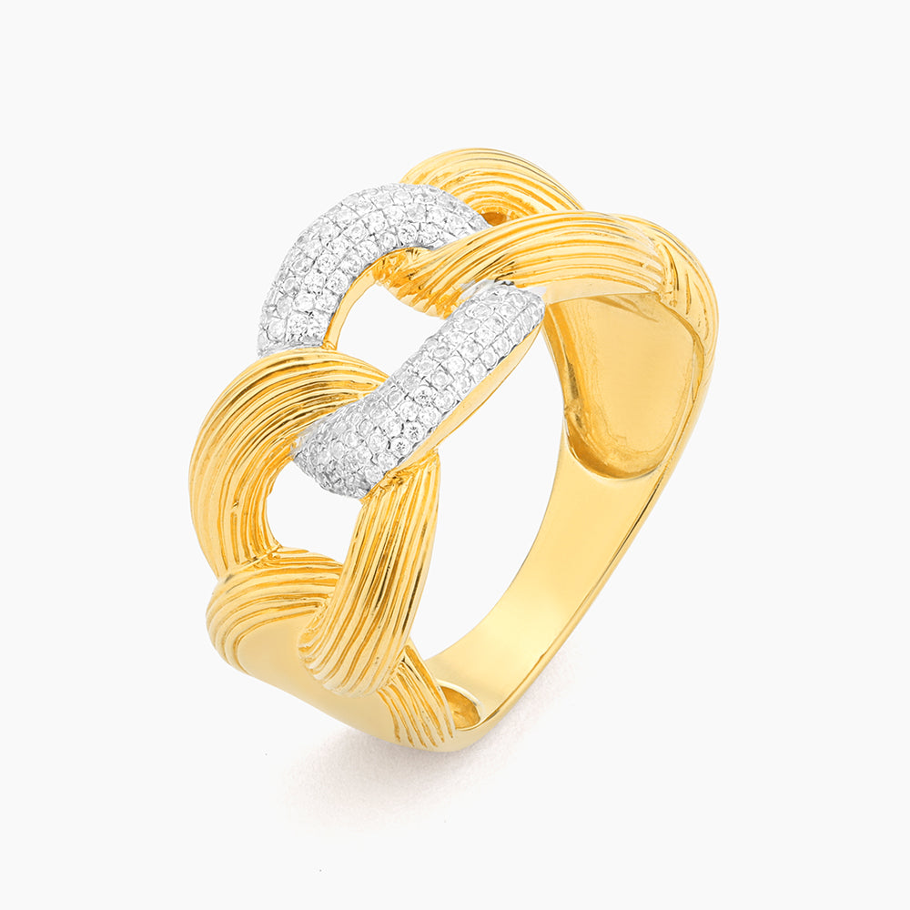 ES Love Knot Cuban Link Statement Ring
