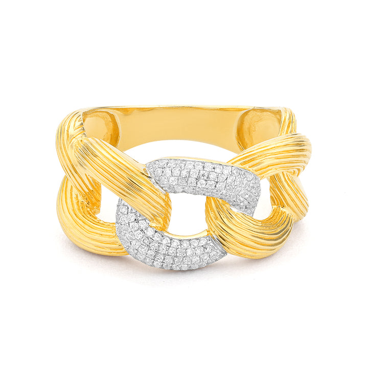ES Love Knot Cuban Link Statement Ring