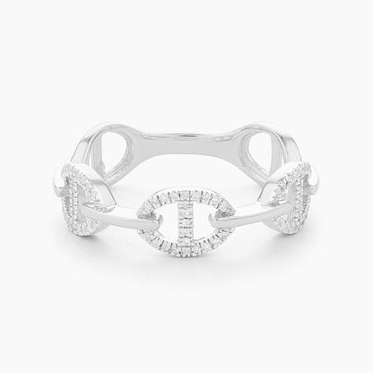 ES Split Oval Link Stackable Ring