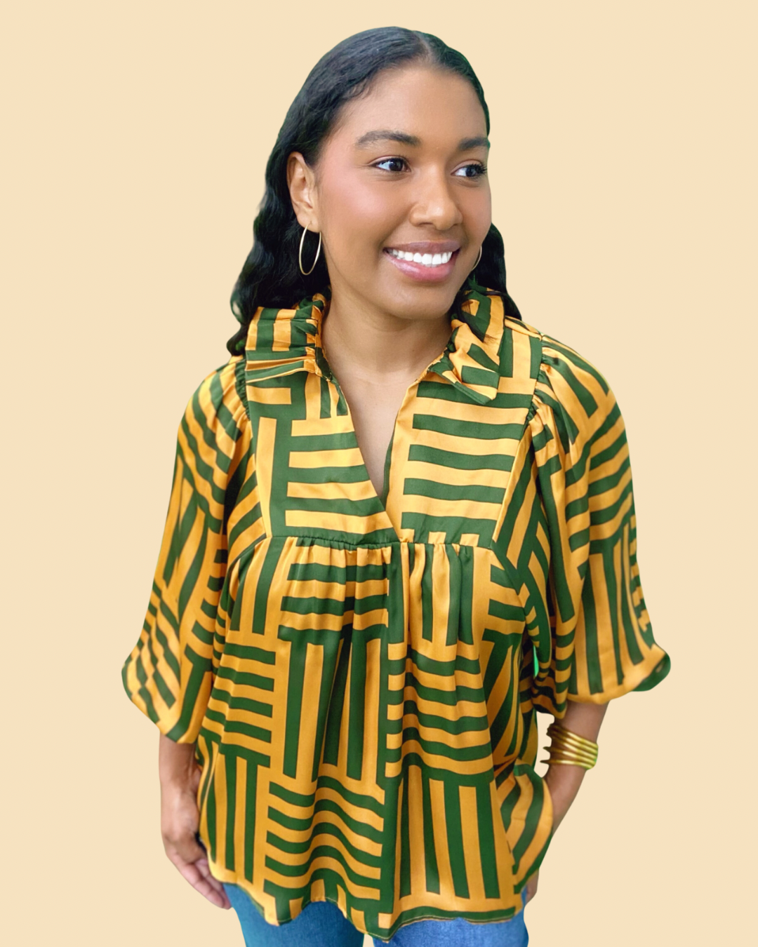 The Baylor Stripe Morgan Top