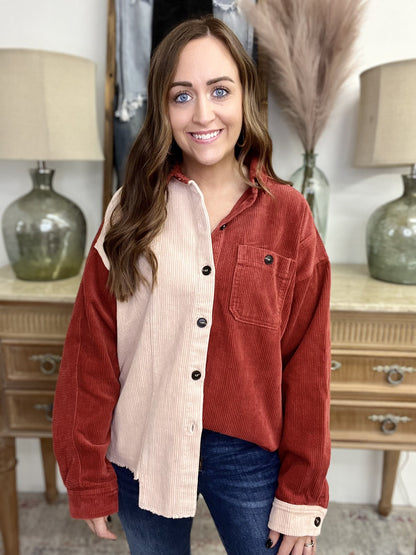 The Cognac Combo Shacket-All Sizes