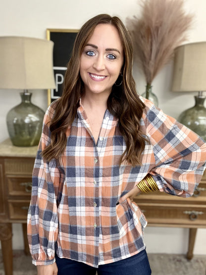The Iowa Plaid Top-2 Colors/AS