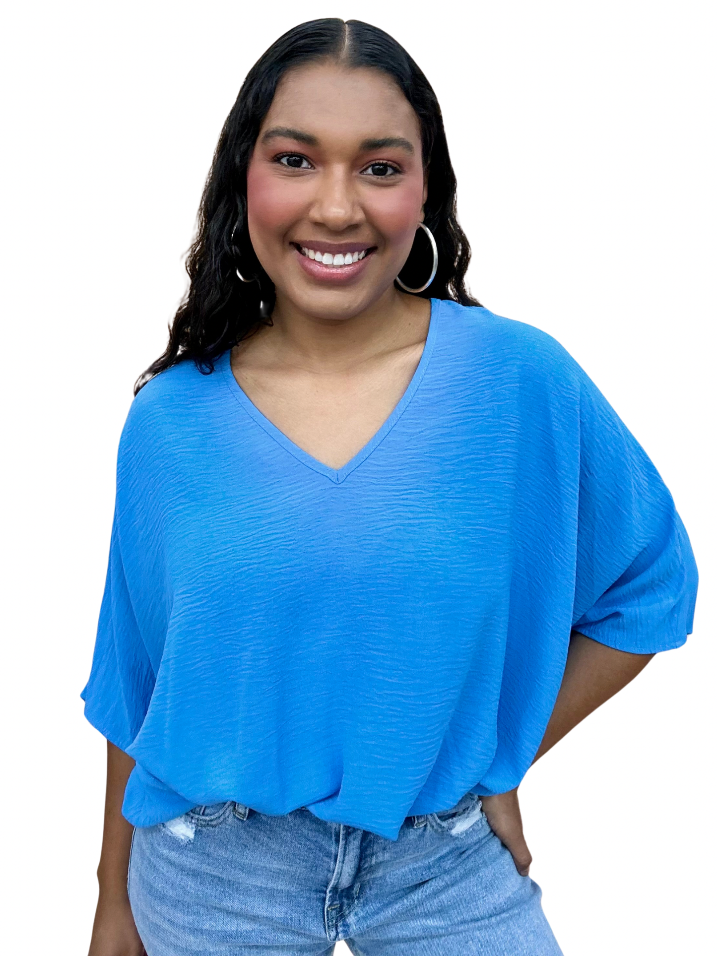 The Solid Airflo Poncho Top - LOTS, AS