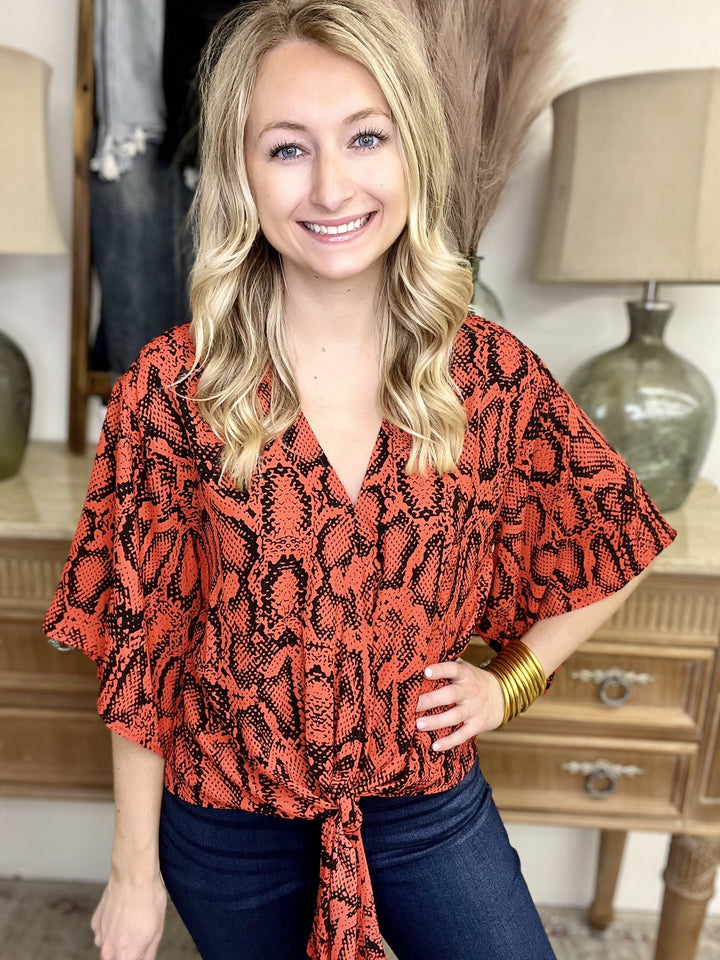 The Slither Bang Tie Top - AS