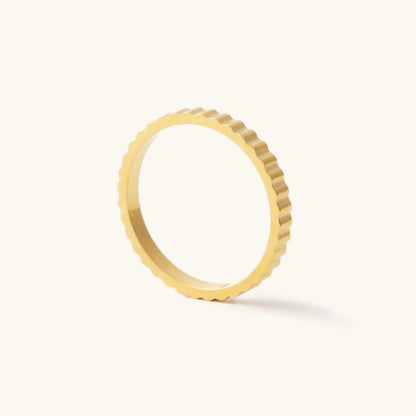 The Dylan Ridged Band Ring