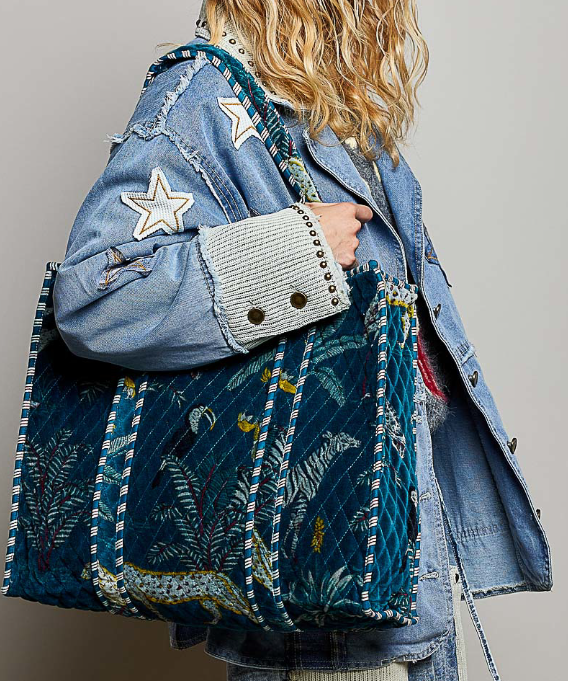 The Lyla Tote in Teal