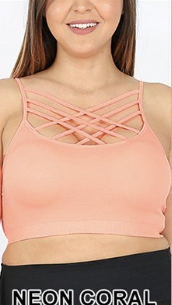 STEAL CURVY Hatched Bralette