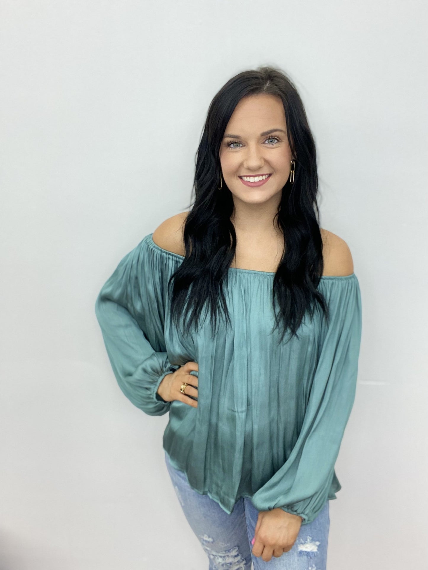 The Off Shoulder Slink Top-2 Colors