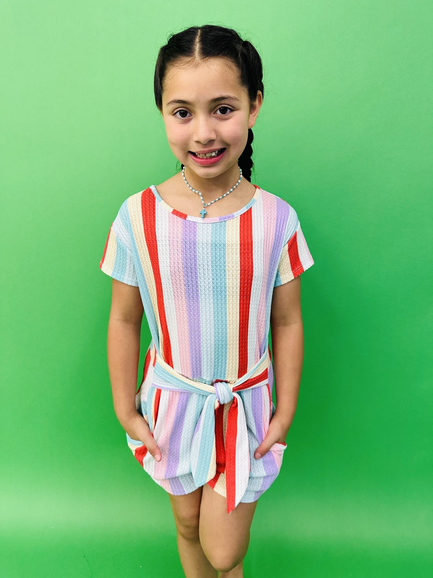KIDS Waffle Romper in 2 Colors