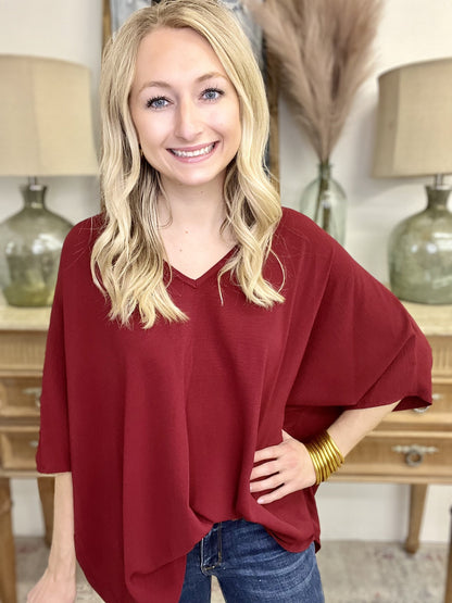 The Adrienne Poncho Top - 9 Colors/AS