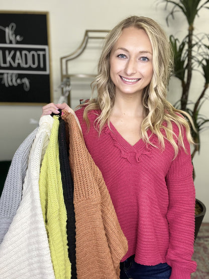 The Hallie Hooded Sweater-6 Colors