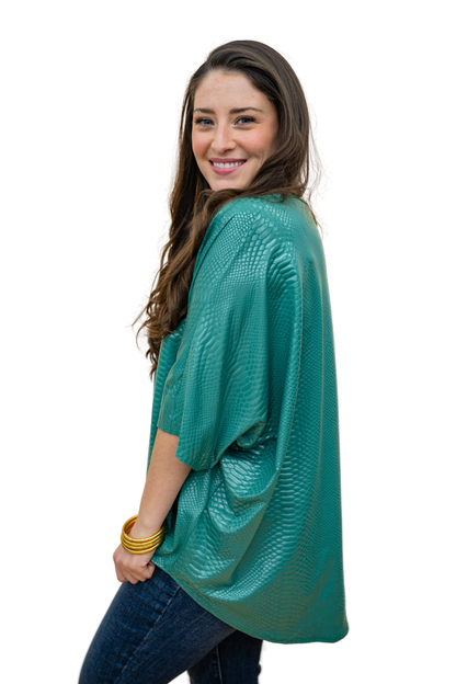 The Green Mamba Poncho Top