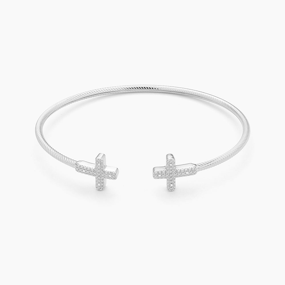 ES Keep The Faith! Cross Cuff Bracelet